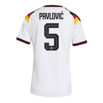Billige Fotballdrakt Tyskland Aleksandar Pavlovic #5 Replika Hjemmedrakt Dame VM 2026 Kortermet
